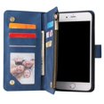 thumbnail image 3 of iPhone 8 Plus Wallet Case, iPhone 7 Plus Case, Dteck Soft Leather Zipper Wallet Case Magnetic Buckle Horizontal Flip Cover with 5 Card Slots/Photo Pocks For Apple iPhone 8 Plus/7 Plus 5.5 inch, Blue, 3 of 8