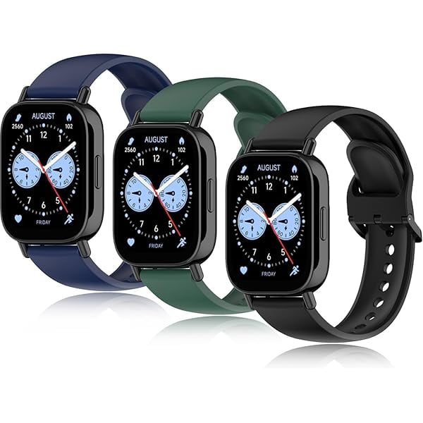 wonima11 Bands for Xiaomi Redmi Watch 5 Lite/Redmi 5 Active Straps, 3 Pack Soft Silicone Strap Replacement Wristbands Compatible with Xiaomi 5 Lite/Watch 5Active