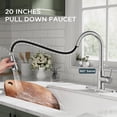 thumbnail image 2 of Kitchen Faucet with Pull Down Sprayer Chrome, High Arc Single Handle Single Level Stainless Steel Pull Out Sink Faucet for Farmouse Camper RV Bar, Fit for 1 or 3 Hole, 2 of 13