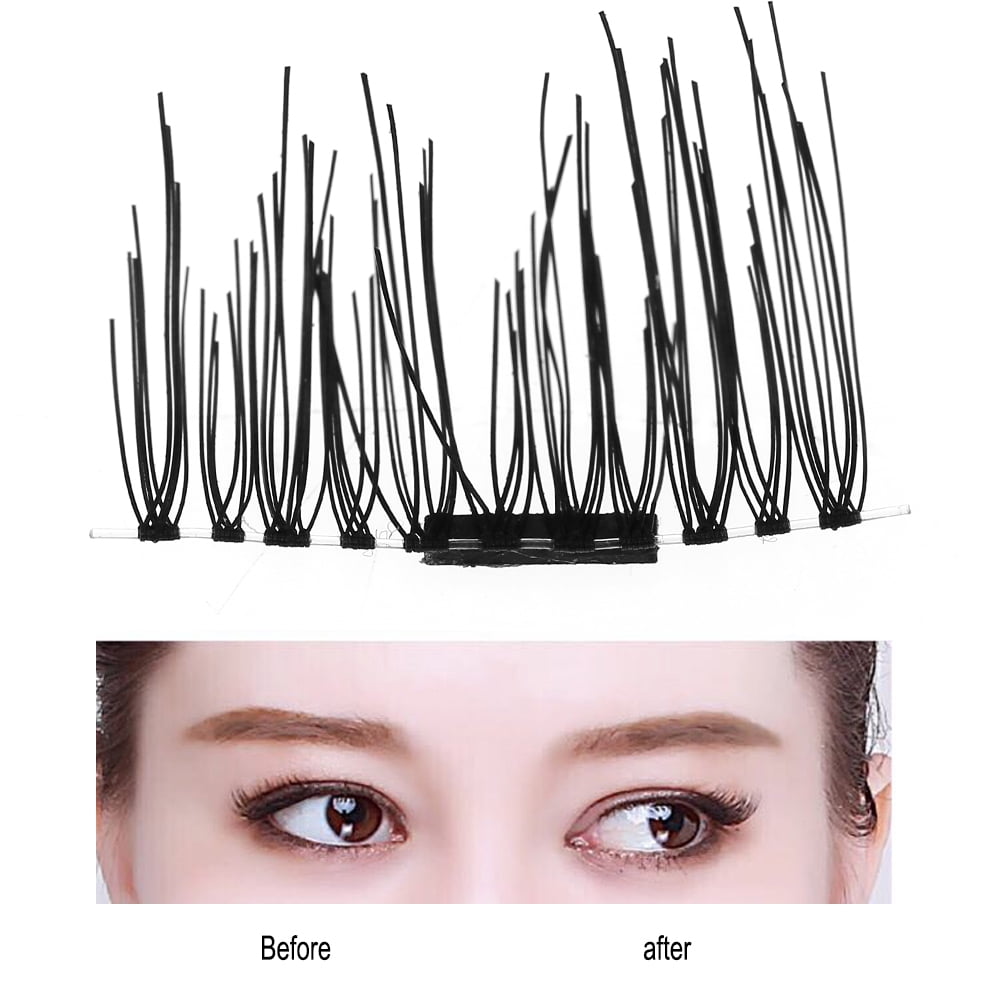 WALFRONT 2 Types Natural 3D False Handmade Thick Eye Lashes