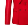 thumbnail image 6 of TMOYZQ Mens Suits Slim Fit 2 Piece Double Breasted Blazer Tuxedo Suit Set for Men Fall Casual Wedding Business Office Outsuit on Clearance, 6 of 7