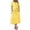 #0390-Yellow, variant on Uootdi Womens Two Piece Sets Peter Pan Collar Short Sleeve Top High Waist Skirt Midi Skirts Outfits Casual Boho Style Gift