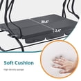 thumbnail image 3 of MCombo 3 Seat Outdoor Patio Swing Chair with Adjustable Canopy, Weather Resistant Steel Frame, 3 of 9