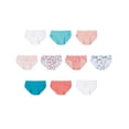 thumbnail image 1 of Hanes Toddler Girls Cotton Hipsters 10-Pack, 2/3, Assorted, 1 of 4