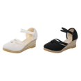 thumbnail image 1 of (2-Pack) Rinsvye Womens One Strap Linen Buckle Sandals Breathable Slippers Sandals Summer Comfort Footwear Leisure Style, 1 of 8