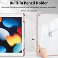 thumbnail image 2 of GKABXY Case for iPad 7/8/9th Generation 10.2 inch Transparent Case Hard PC Back, Built-in Pencil Holder, Tri-fold Stand, Auto Wake/Sleep, Pink, 2 of 6