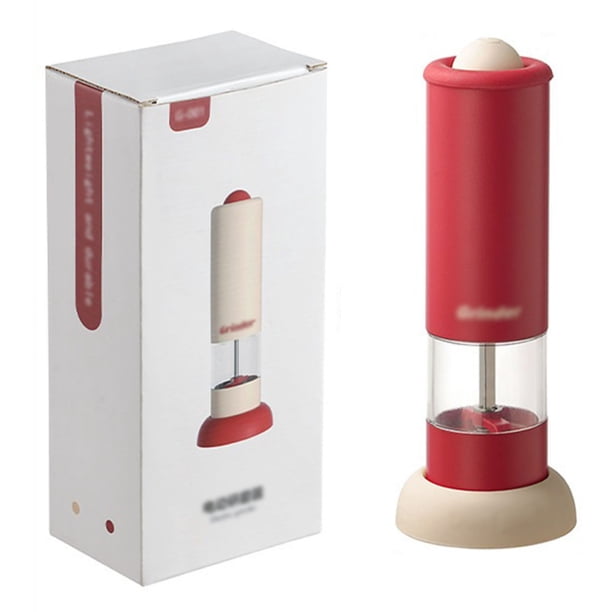 Molinillo eléctrico de sal y pimienta, molinillo de pimienta recargable y salero ajustable con base de almacenamiento
