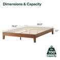 thumbnail image 5 of Zinus Wen 12" Deluxe Bamboo Platform Bed, Cherry, Queen, 5 of 9