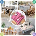 thumbnail image 4 of Pink Breast Cancer Square Tablecloth,Waterproof Square Table Cover,Wipeable Spillproof Washable Table Cover for Home Kitchen Party Decor 60"x60"(152x152cm), 4 of 6