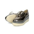thumbnail image 4 of Women Pointy Toe Lace Up Double Stacked Platform Spectator Creeper HC01, 4 of 5