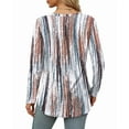 thumbnail image 2 of Ronuti Long Sleeve Shirts for Women Crewneck Basic Loose Tunic Tops Floral Beach Vacation Clothes, 2 of 7