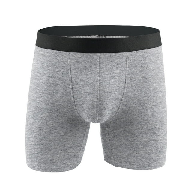 Fengqque Mens Boxer Briefs Mesh Knit Fast Dry Performance Sport Boxer Briefs No Ride-up Underwear with Fly for Men Gray 8(L)