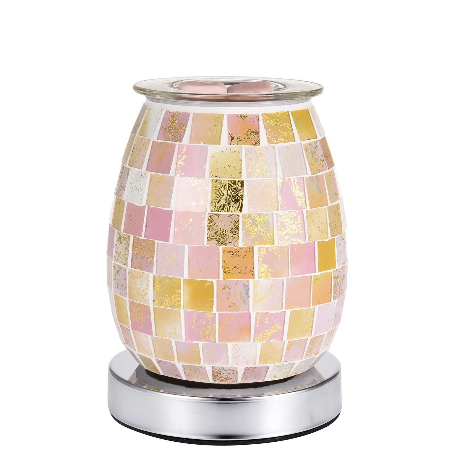 pink and gold tile mosaic wax warmer
