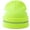 Fluorescent yellow, variant on Unisex Rolled Brim Knit Hat With Reflective Trim Warm Acrylic Beanies For Outdoor Cycling Night Activities