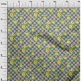 thumbnail image 2 of oneOone Cotton Flex Fabric Leaves & Floral Check Printed Craft Fabric BTY 40 Inches Wide, 2 of 4