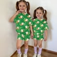 thumbnail image 6 of Grblisyd Girls Outfits Size 10-12 Cute Short Sleeve Crew Neck T-Shirts and Elastic Waist Shorts Kids Fashion Animal Print Clothing Sets, 6 of 7