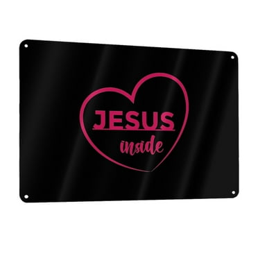 Yeshua Jesus Christian Sign 12x8in Indoor Outdoor Metal Information For Road Signs, Garden Signs