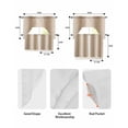 thumbnail image 6 of Khaki Ombre Kitchen Curtain and Valance Set 3 Pieces,Rod Pocket Short Tier Curtains 24 Inch Length,Modern Abstract Art Farmhouse Gradient Swag Topper Small Window Treatment for Cafe Bathroom Bedroom, 6 of 6