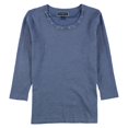 thumbnail image 2 of Blusa de punto con ojales Karen Scott para Mujer Azul Pequeña Manga 3/4, 2 of 2