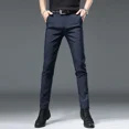 thumbnail image 3 of Pantalones de hombre de alta calidad, frescos, de seda fría, a bajo precio, elegantes, informales, de talla grande, ropa de calle, clásicos, 3 of 4