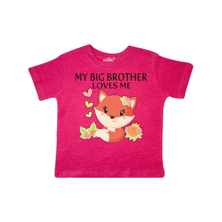 

Inktastic My Big Brother Loves Me- little fox Gift Toddler Boy or Toddler Girl T-Shirt