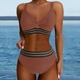 thumbnail image 2 of WEAIXIMIUNG Women High Waist Two Piece Swimsuit Cutout Bikini Set Swimsuit L, 2 of 6
