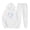 White, variant on ibuvkizy Women Two Piece Outfits Sets Fall!Outfits Men's and Women's Sports Tracksuits Long Sleeve Pullover Hoodies Sweatshirt Loose Coat and Sweatpants Fall Winter Suit Blue,S
