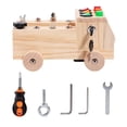 thumbnail image 2 of BotaniNest Screwdriver Board Group LED Screw Cart Children's Busy Board Wooden Cart Busy Light Preschool Education, 2 of 7