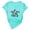 A-Mint Green38, variant on Women's Funny Graphic Tee Short Sleeve V Neck Casual Rolled Slogan Print Daily T Shirt