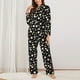 thumbnail image 2 of Fotbe Daisy Conjunto de Pijama de Manga Larga para Mujer con Estampado, Ropa de Dormir de 2 Piezas, Conjunto de Casa Suave y Cómodo con Bolsillos-Large, 2 of 7