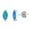 Blue, variant on White Synthetic Opal Marquise Shape Stud Earring Sterling Silver