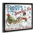 thumbnail image 4 of Stupell Industries Frosty's Snowball Fun Holiday Painting Black Floater Framed Canvas Art Prints Wall Art, 21 x 17, 4 of 10