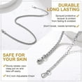 thumbnail image 4 of PROSTEEL Wheat Anklet Bracelet for Women 3mm Stainless Steel Silver Foot Chain Anklets Beach Summer Jewelry for Daughter, 4 of 8