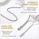 thumbnail image 5 of Pulsera tobillera PROSTEEL de trigo para mujer 3 mm Acero inoxidable plata, 5 of 7