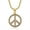 Gold Color, variant on Hip Hop Rhinestones Pave Bling Iced Out 14K Yellow Gold Peace Sign Golden Silver Color Pendnats Necklace for Men Rapper Jewelry