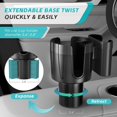 thumbnail image 2 of WWS-2-en-1-porte-gobelet-adaptateur avec Support de Téléphone Base Réglable s'Adapte à la Plupart des Porte-Gobelets et Téléphones, Compatible avec HydroFlask, Yeti, Nalgene, Grande Bouteille de 32/40 oz en 3.2 Pouces-3.8 Pouces (2 Pcs), 2 of 4