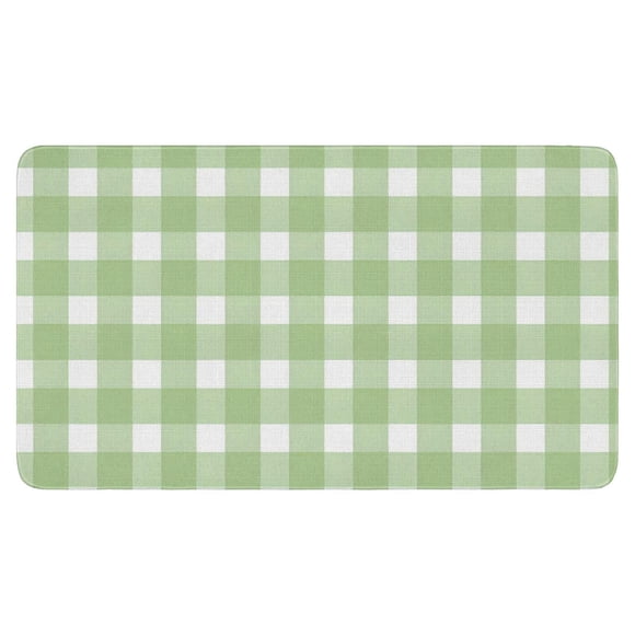 Colorful 30x17 Buffalo Plaid Outdoor Rug - No-Skid, Absorbent Front Door Mat. Doormat forLayering, Elevates Your Front Porch or Farmhouse Decor this Spring & Summer