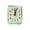 Green, variant on Yardvibe Mini Square Alarm Clock, 2.3" x 2.1" Transparent Mute Analog Ticking Operated Blue Clocks for Desk, Table, Bedroom, Large Display for Elderly, Home Decor
