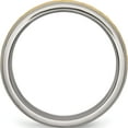 thumbnail image 2 of Titanium 7mm Yellow Ip-Plated X Design Grooved Satin Band (Size 8) Made In China tb244-8, 2 of 5