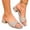 Beige, variant on Women's Crisscross Block Heel Slides, Square Toe Mules, Summer Heels, Women's Splicing Denim Colorblock Low Heel Trendy Business Square Toe Sandal Slip On Casual Comfy Dressy Slipper, Beige 6
