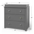 thumbnail image 4 of Child Craft Harmony 3 Drawer Dresser with Removable Changing Table Topper for Nursery or Bedroom, Plenty of Storage, Anti-Tip Kit Included to Prevent Tipping, Non-Toxic, Baby Safe Finish (Cool Gray), 4 of 5