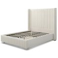 thumbnail image 3 of Jeffrey Queen Size Velvet Upholstered Bed Frame in Cream, 3 of 7