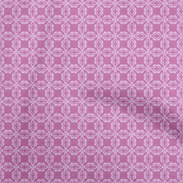 oneOone Georgette Viscose Pink Fabric Asian Ikat Craft Projects Decor Fabric Printed By The Yard 42 Inch Wide