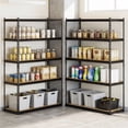 thumbnail image 2 of Gymax 4PCS 5-Tier Garage Shelving Unit 2200 LBS Heavy Duty Metal Storage Shelves Black, 2 of 10