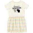 thumbnail image 3 of Inktastic Someone in Wisconsin Loves Me Girls Toddler Dress, 3 of 5