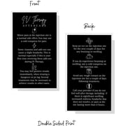 IV Intravenous Therapy Infusion Aftercare Card 50 Pack 2x3.5 inch Business Size Card Drip Vitamin IV Supplies IV Therapy Infusion Mobile Patient Black Card Design