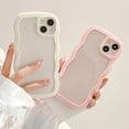 thumbnail image 5 of Wave Frame Clear Case for iPhone 14 Plus 6.7 inch, Curly Clear Phone Case, Cute Wavy Phone Case for Girl Slim Fit Shockproof Phone Cover Bumper Soft Pretty Case for Women - White, 5 of 12