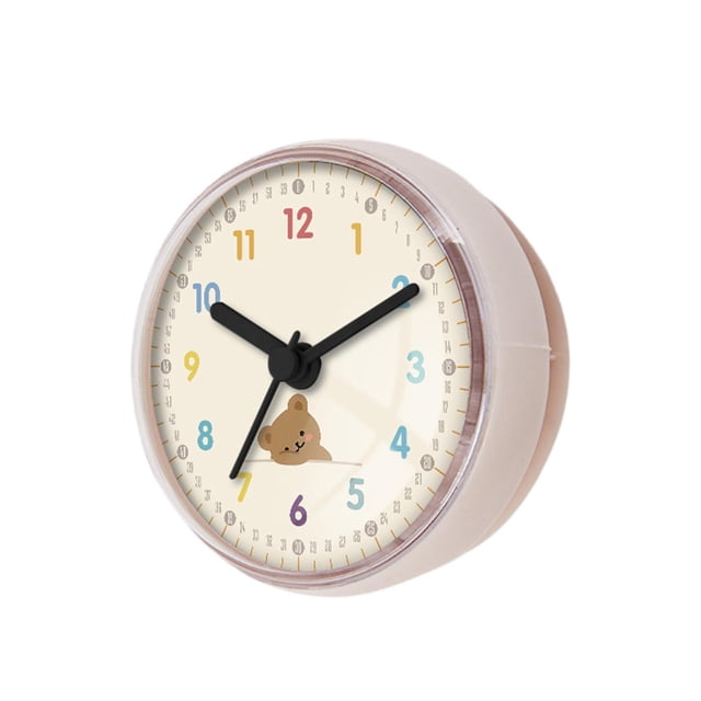 Reloj de ducha con ventosa, moderno, adorable, silencioso, fácil de leer, resistente al agua, para el hogar, cocina, el refrigerador y el inodoro. DPL1156 blanco