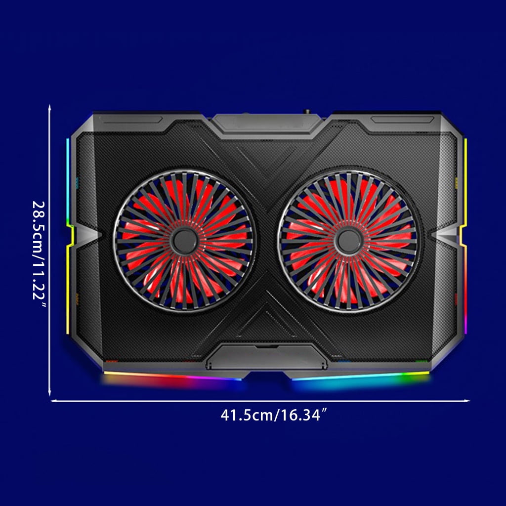 JZROCKER Gaming Laptop Cooler Dual Turbo Fan 7 Heights Adjustment 2 USB Port for 11-18in