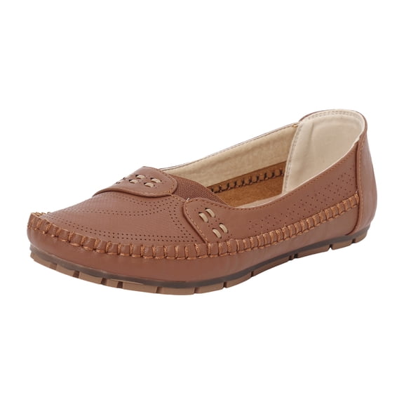 YLYL Women's Men's Penny Loafers Classic Leather Comfort Casual Slip on Walking Driving Mocs Boat Shoes